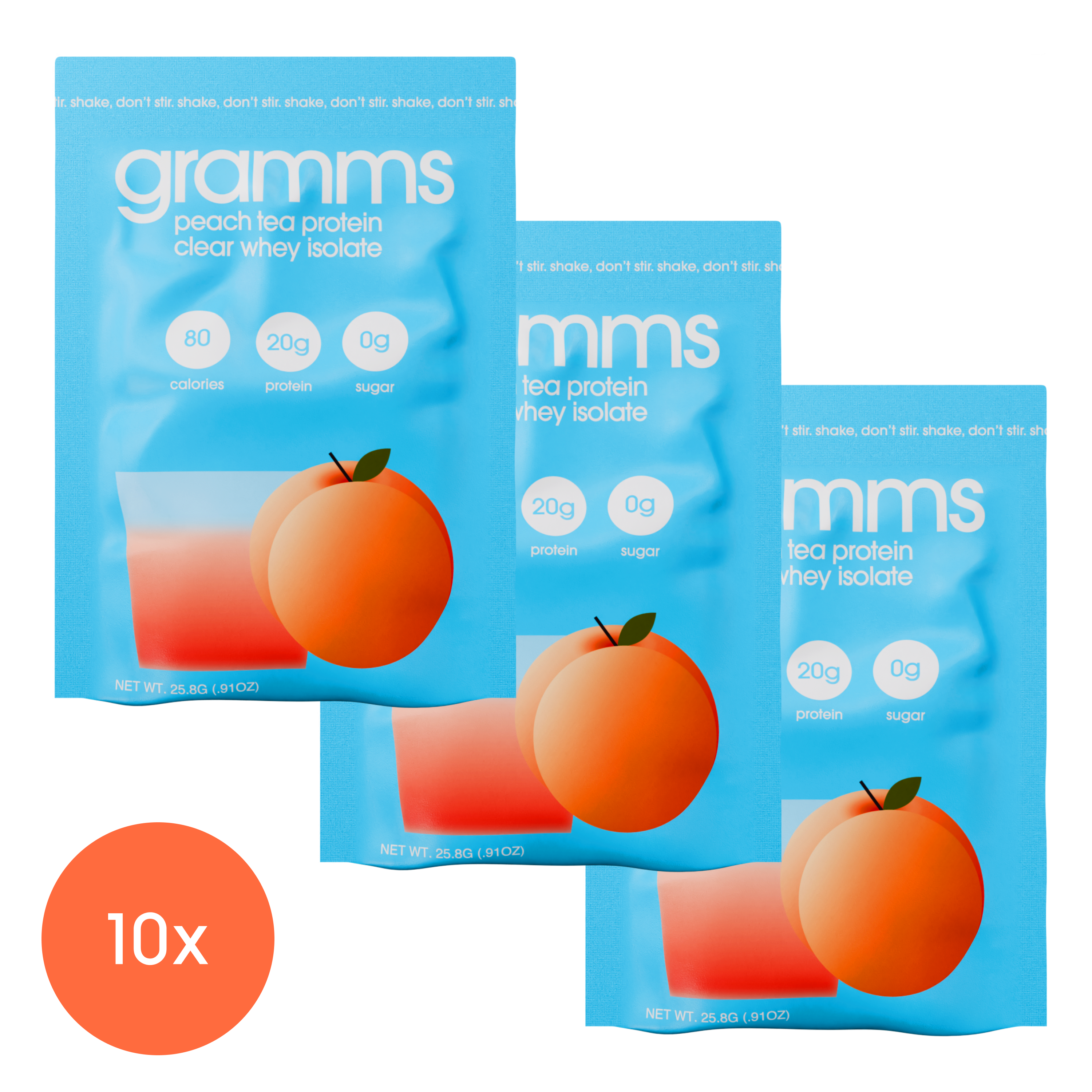 peach tea protein travel pack