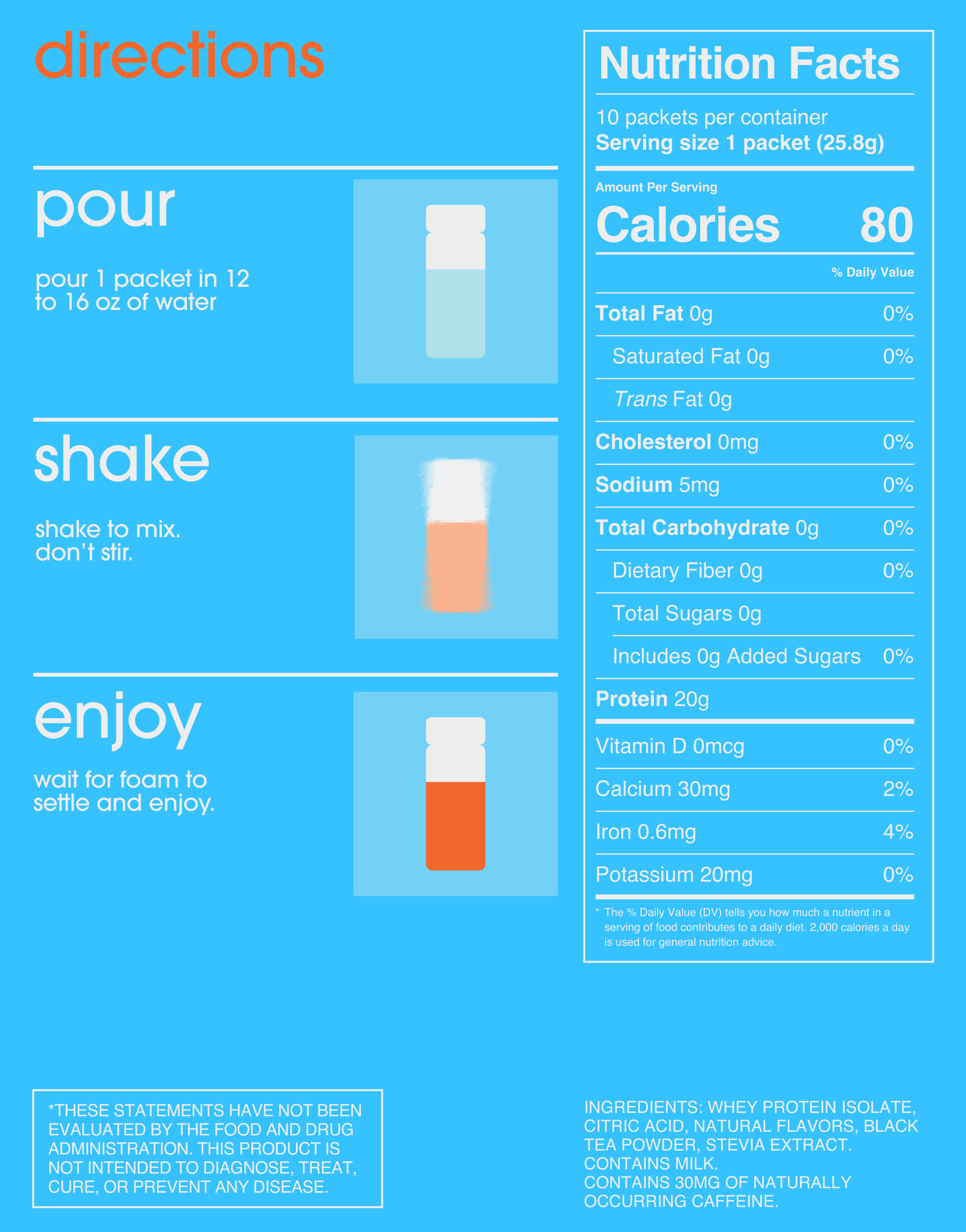 peach tea protein travel pack