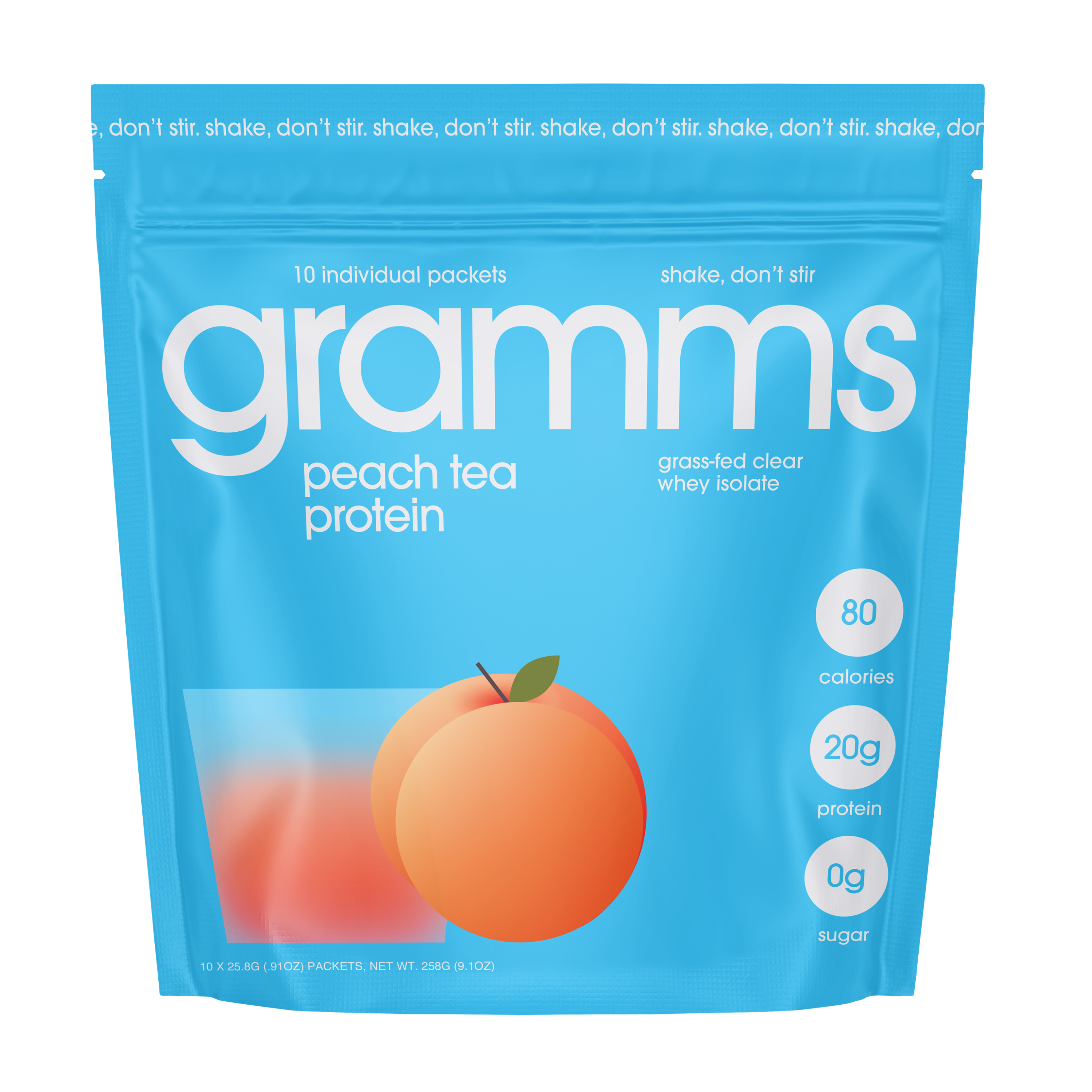 peach tea protein travel pack